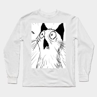 Scream Cat Long Sleeve T-Shirt